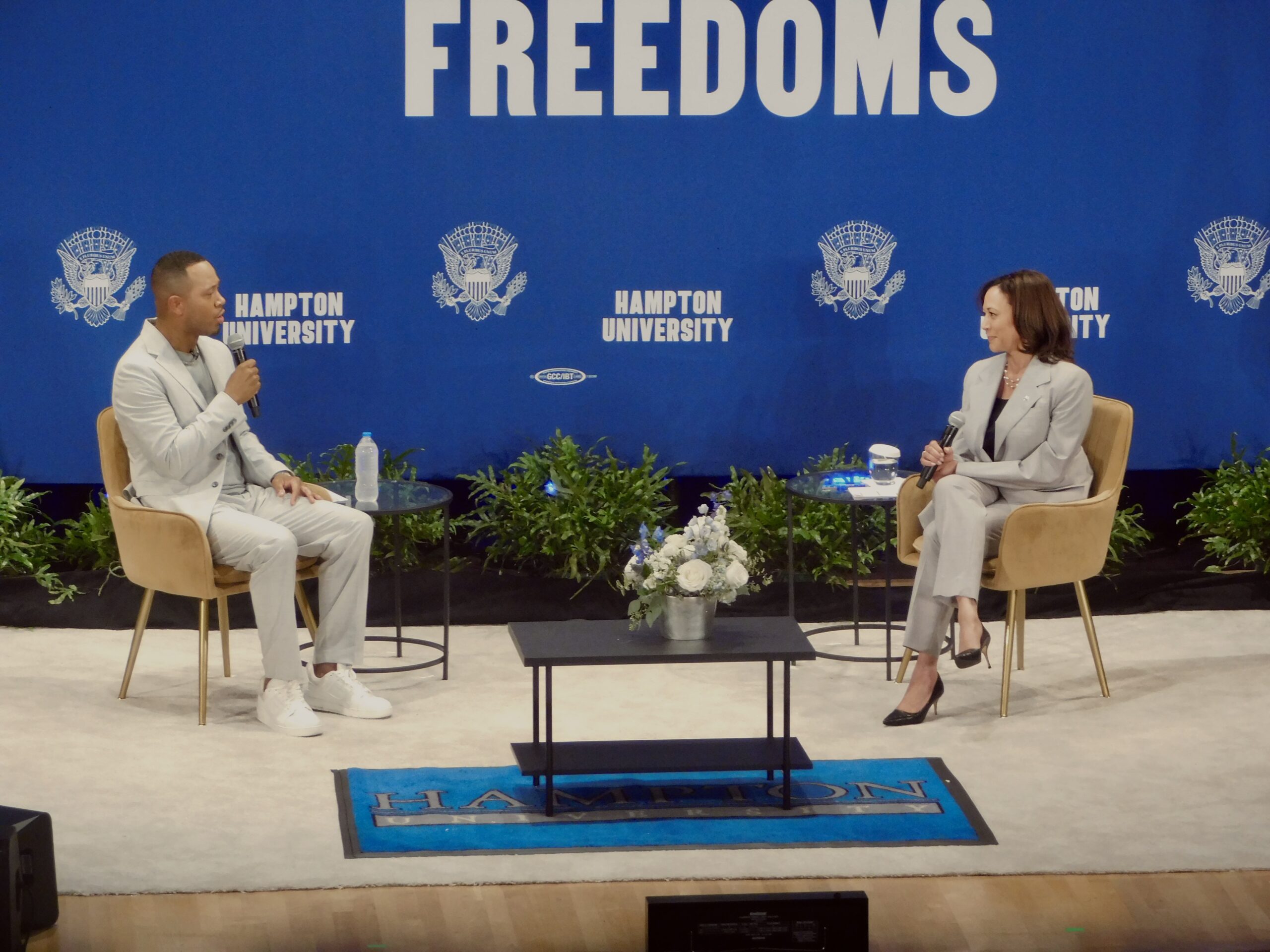 Kamala Harris visits Hampton University as the First Stop on her College Freedom Tour. 
